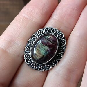 Labradorite ring, size 8